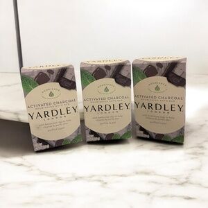 Yardley Activated Charcoal Bar Soap | 3pk | 4.25 oz Each | Detox & Nourish